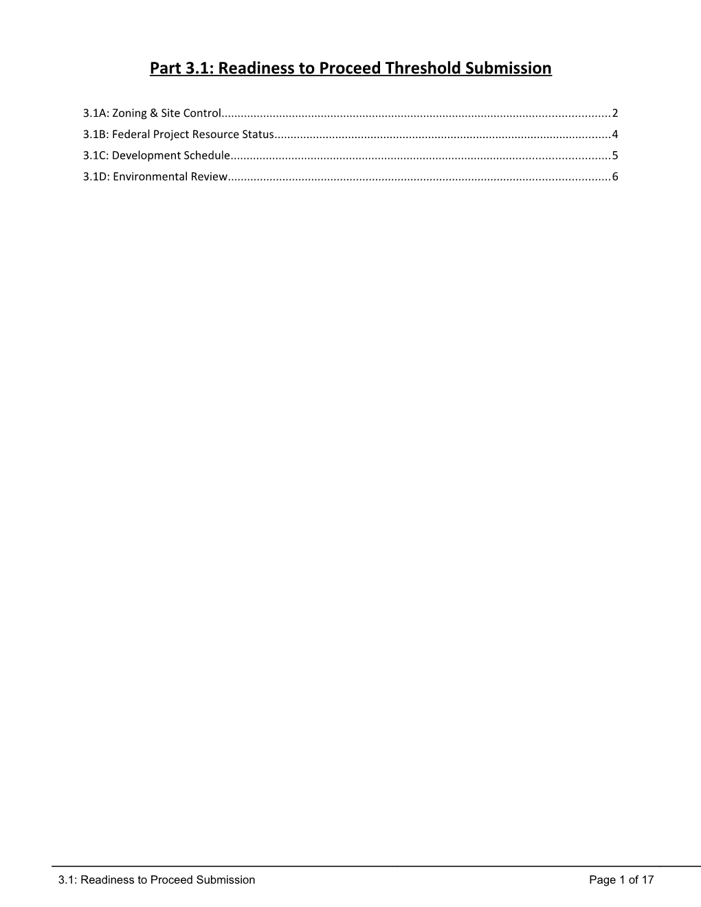 2015 NOFA: Part 3.1-Readiness Threshold