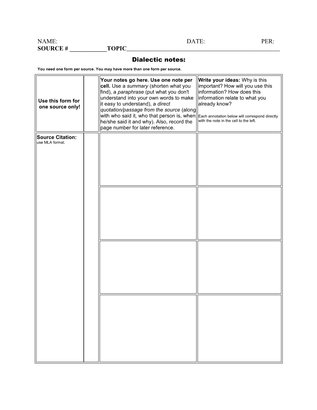 What Is a Dialectical Journal?