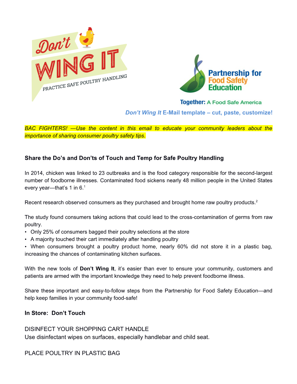 Don T Wing It E-Mail Template Cut, Paste, Customize!