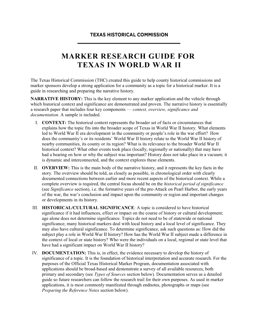 Marker Research Guide For