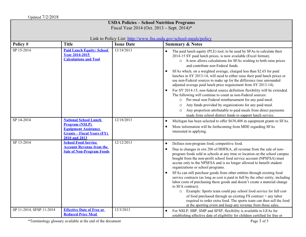 *Terminology Glossary Available at the End of the Document Page 5 of 5