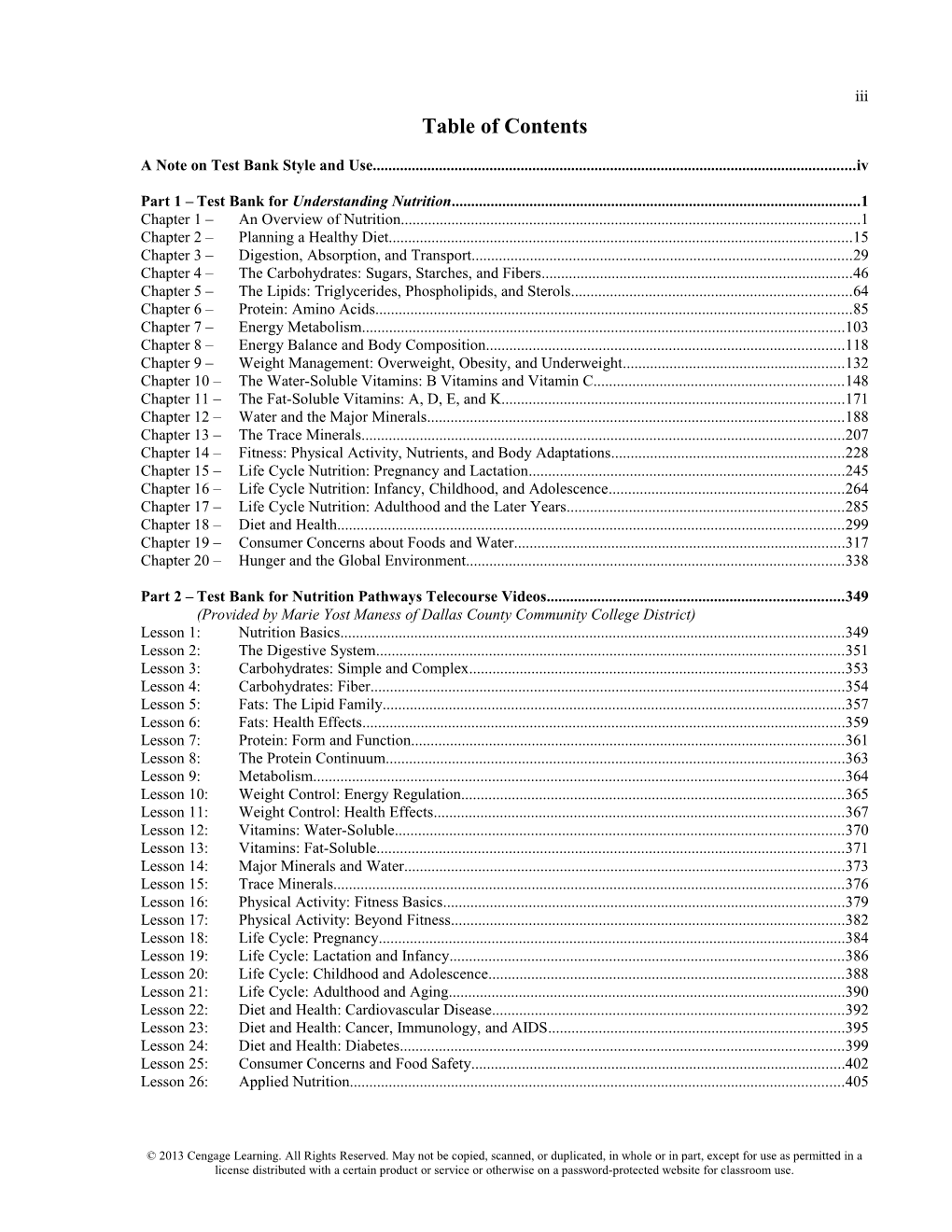 A Note on Test Bank Style and Use Iv