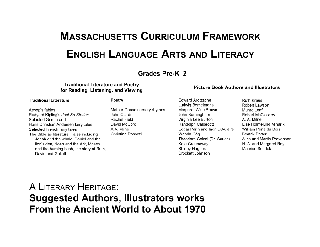 English Language Arts and Literacy