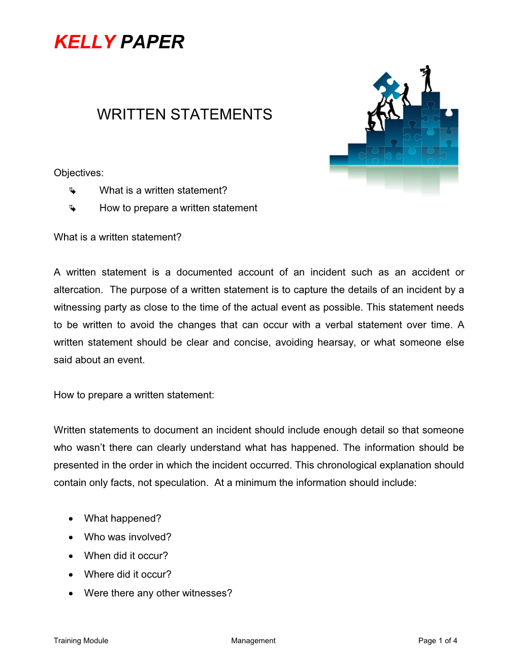 Written Statements