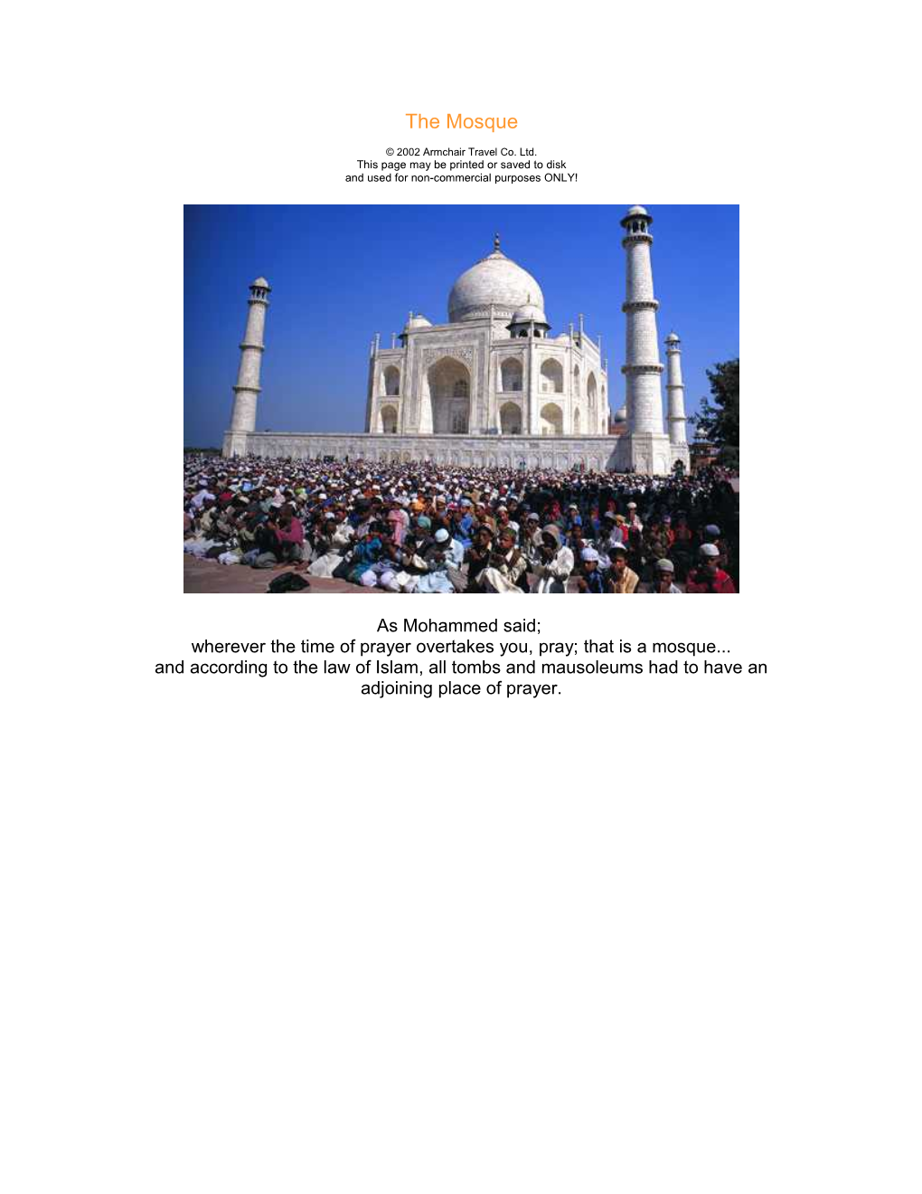 The Mosque 2002 Armchair Travel Co. Ltd