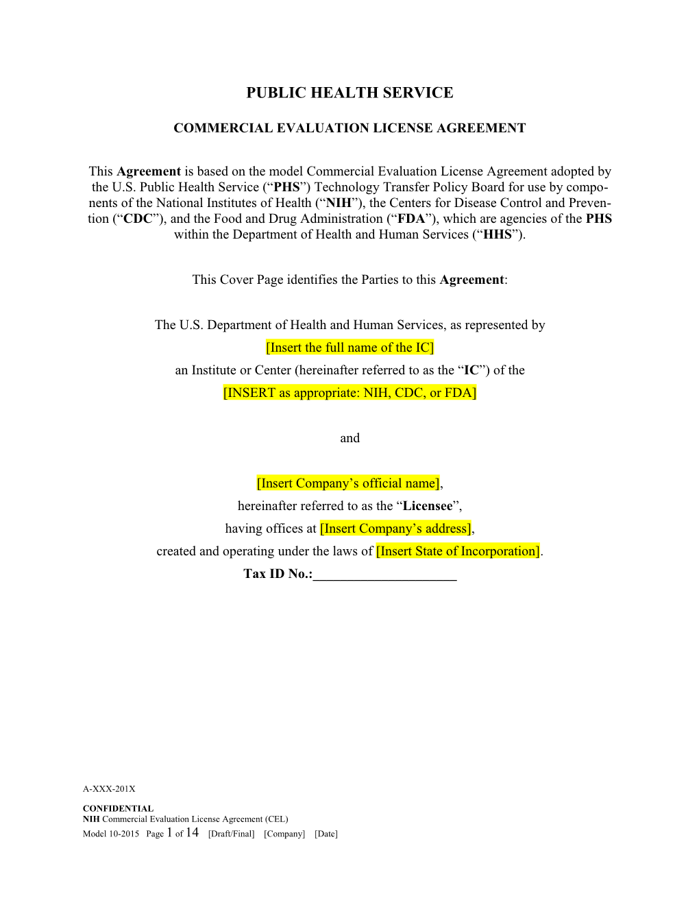 Commercial Evaluation License Agreement