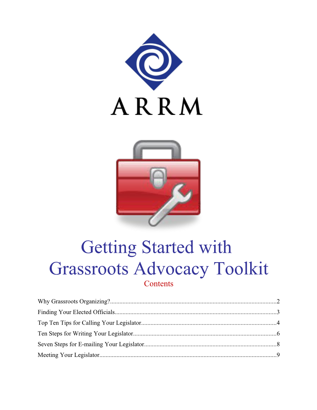 Getting Started with Grassroots Advocacy Toolkit