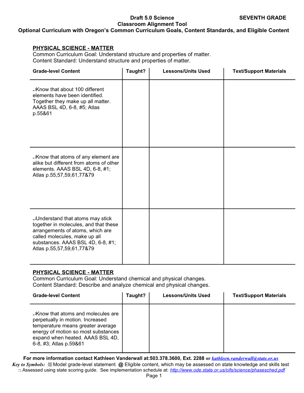 Draft 5.0 Science SEVENTH GRADE