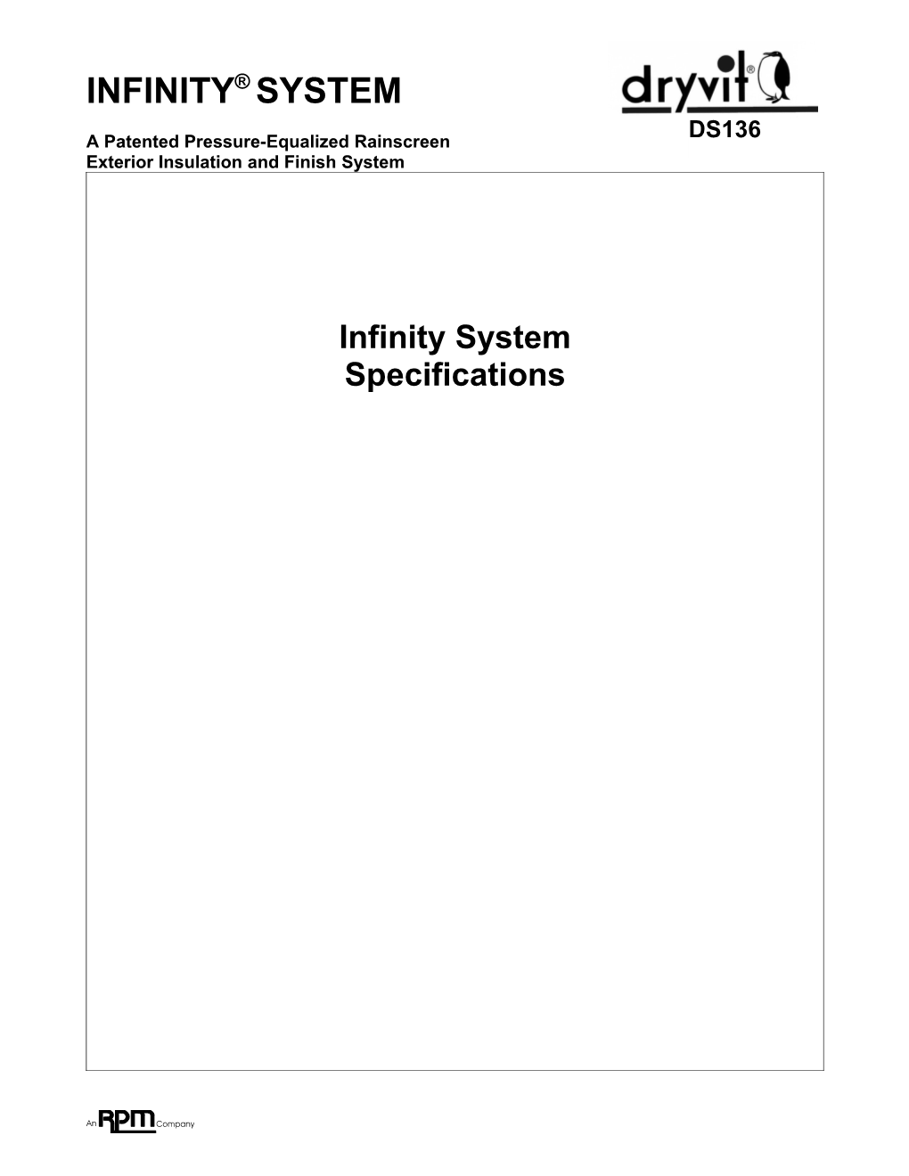 Dryvit Systems Inc - Infinity Specification DS 136