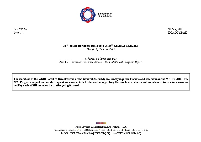 23Rd. WSBI Board of Directors & 23Rd General Assembly