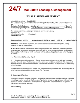24/7Real Estate Leasing & Management