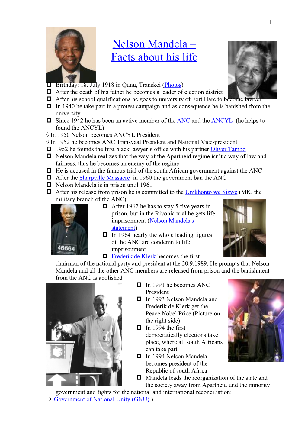 Nelson Mandela Facts About His Life