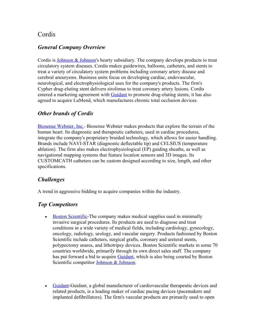 General Company Overview