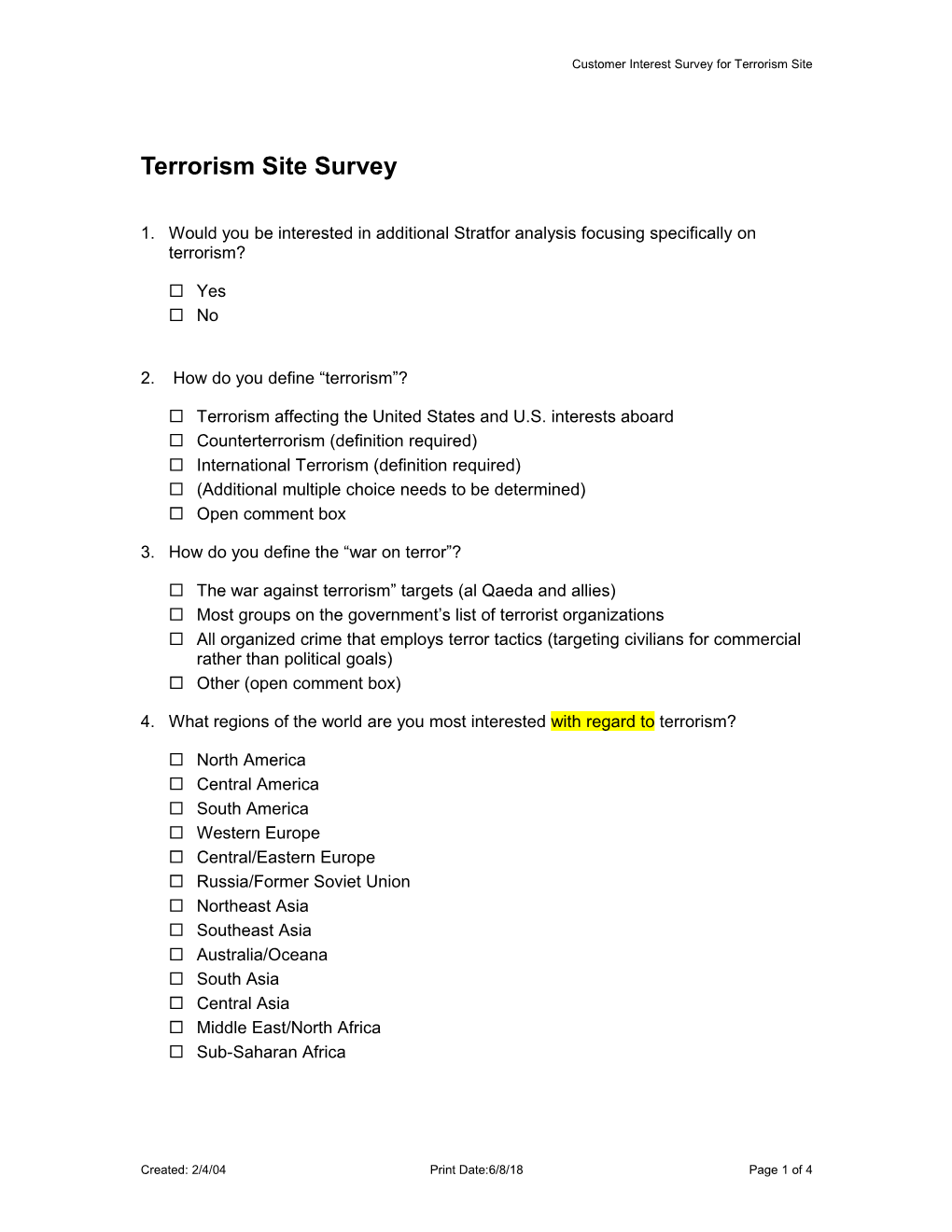 Stratfor Terrorism Affiliate Site