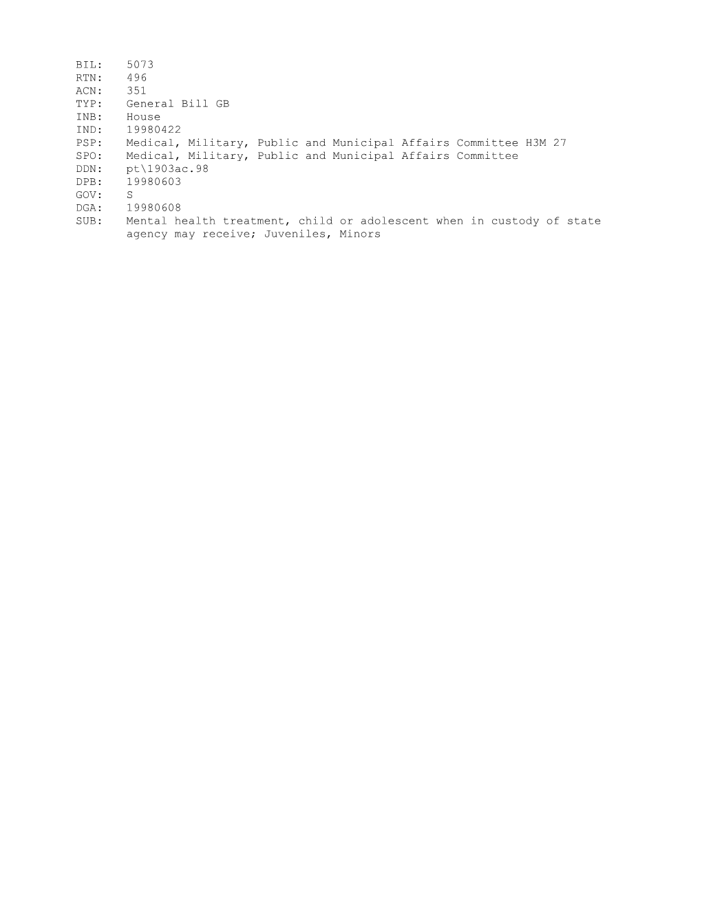 PSP:Medical, Military, Public and Municipal Affairs Committee H3M 27