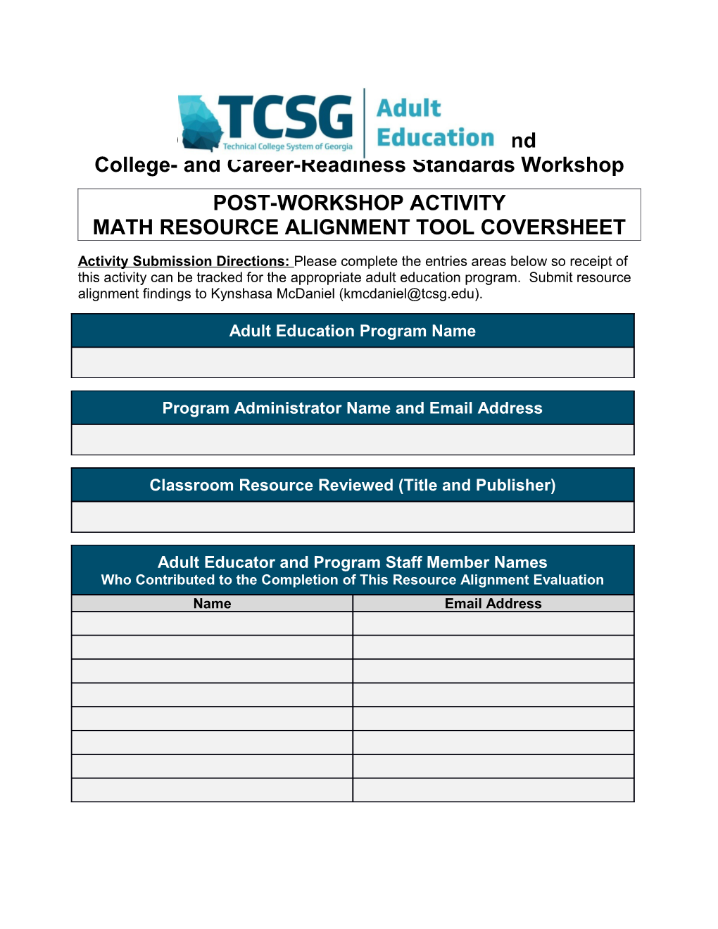 Georgia Curriculum Framework And