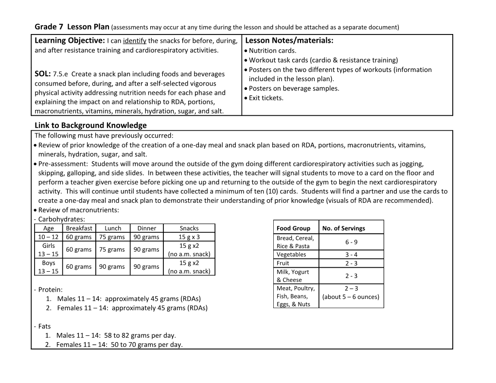 Workout Task Cards (Cardio & Resistance Training)