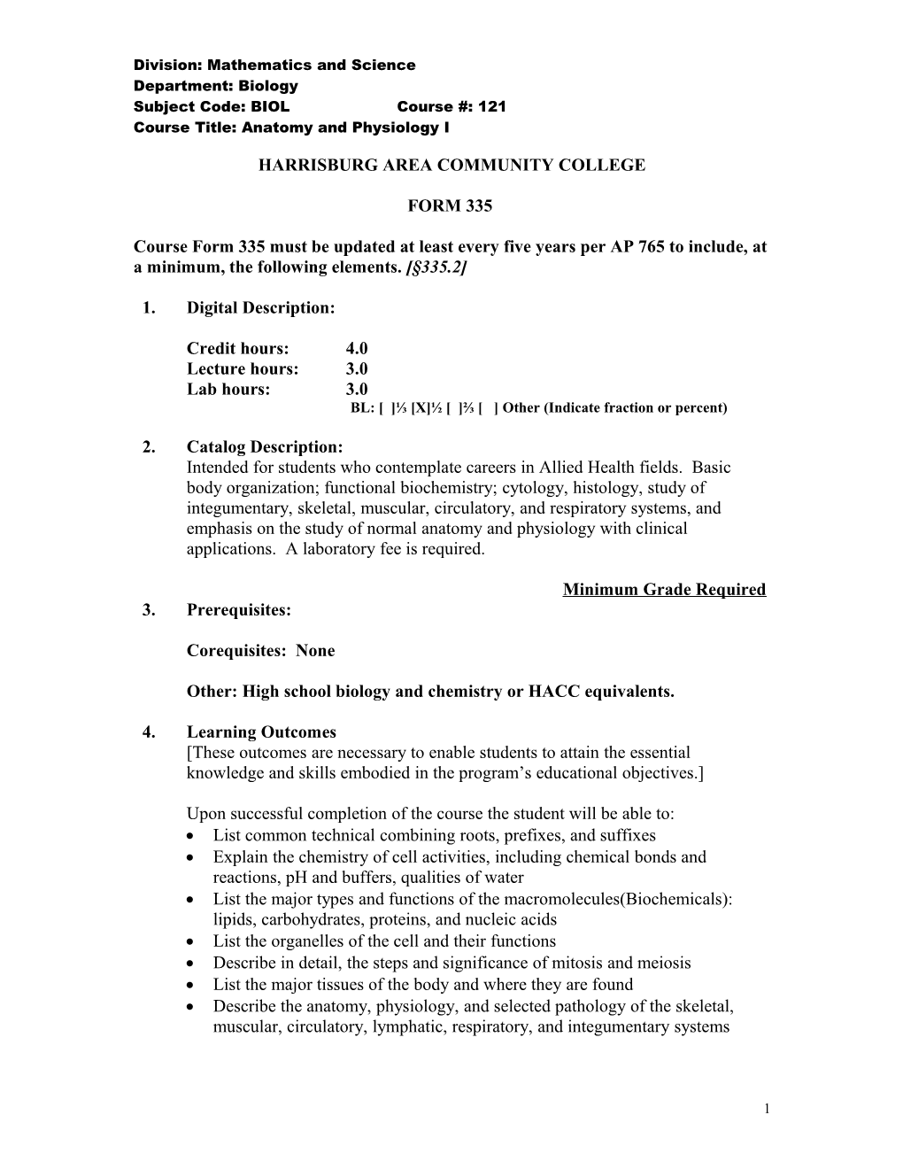 Division: Mathematics and Science