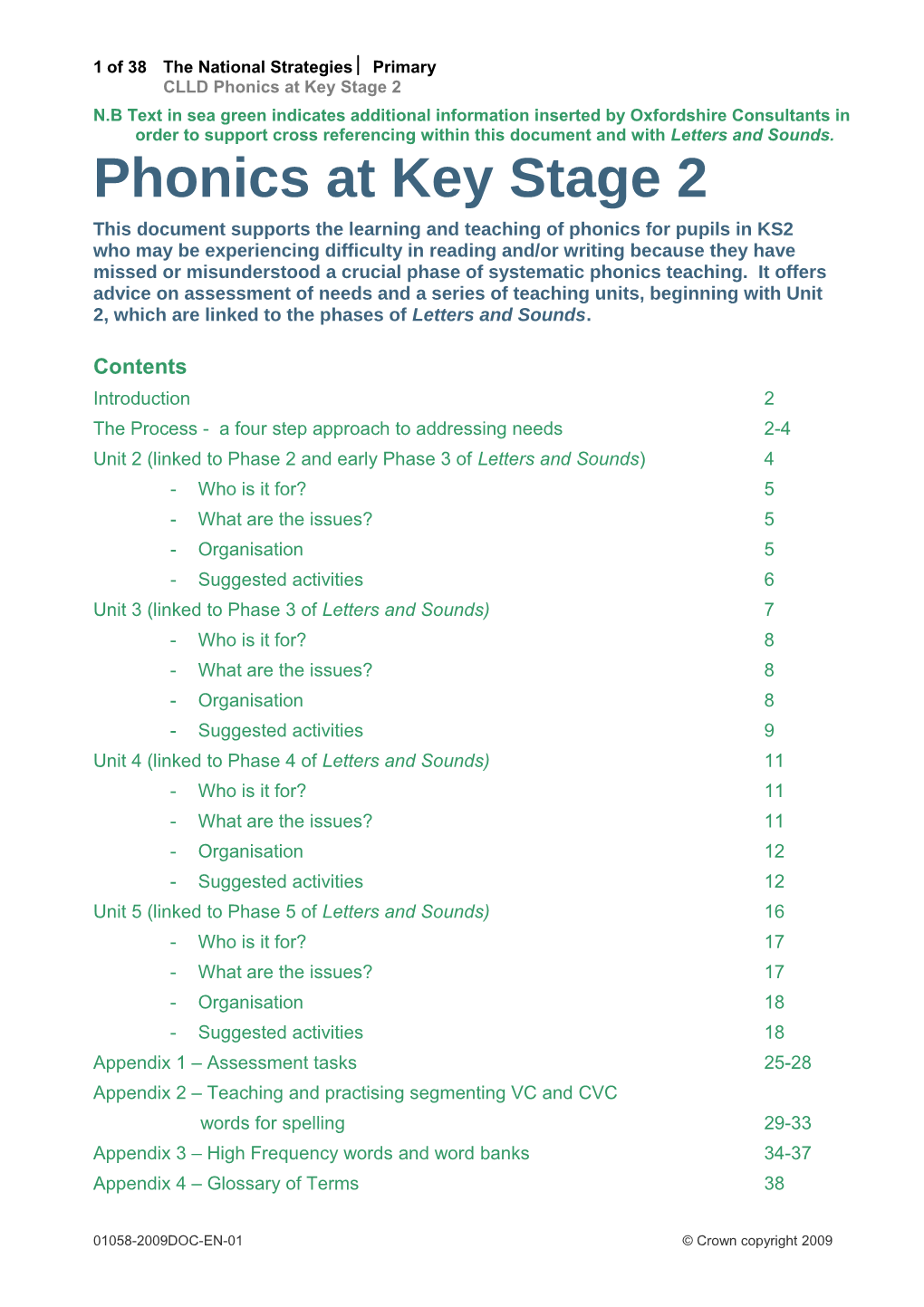 CLLD Phonics at Key Stage 2