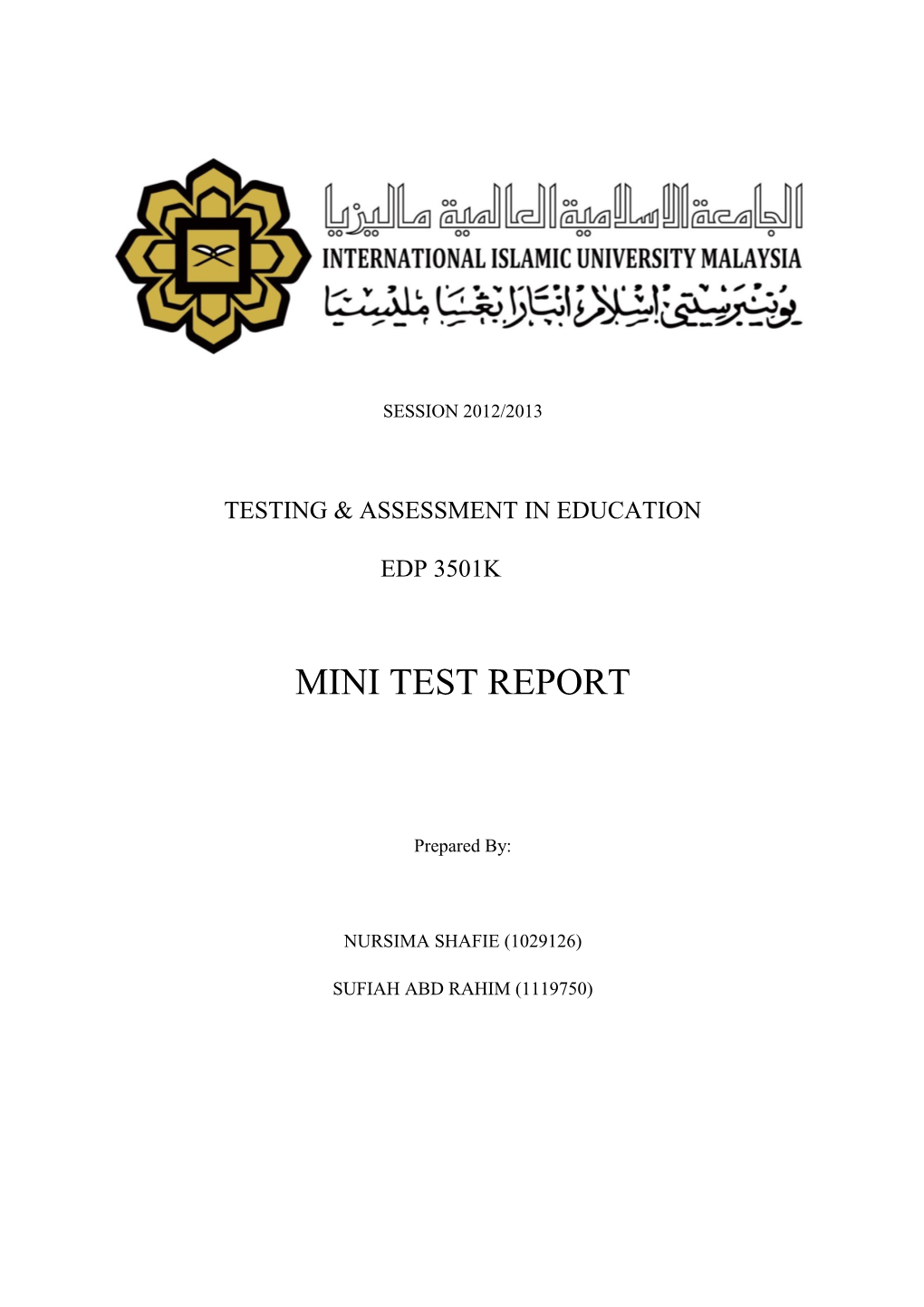 Testing & Assessment in Education