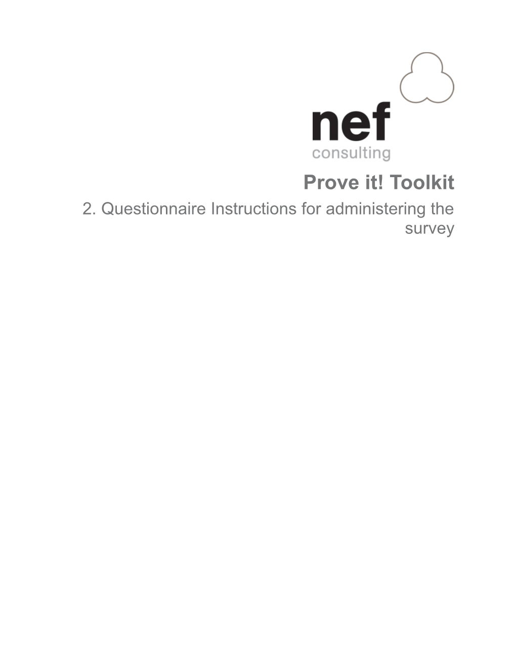 2.Questionnaire Instructions for Administering the Survey