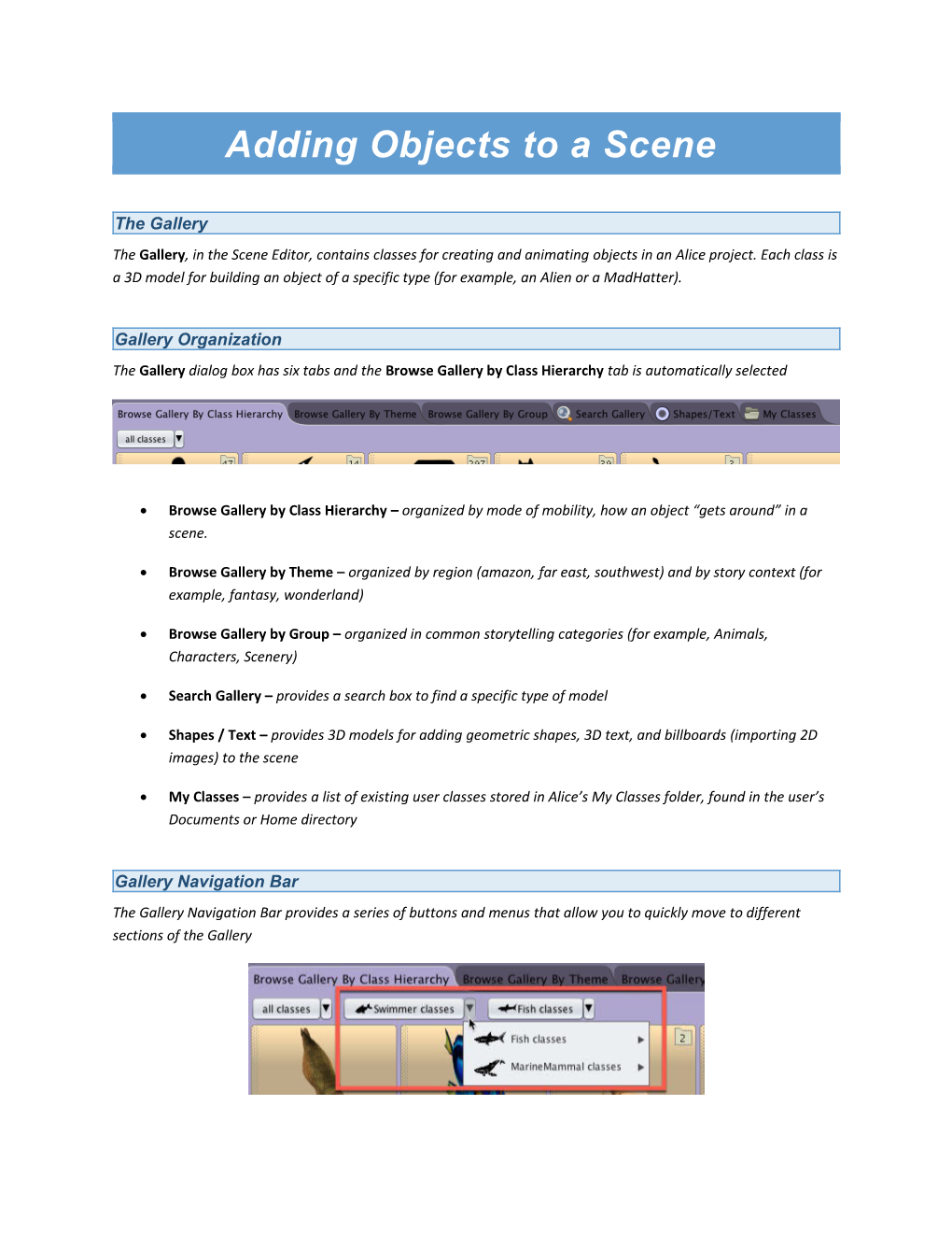 Adding Objects to a Scene