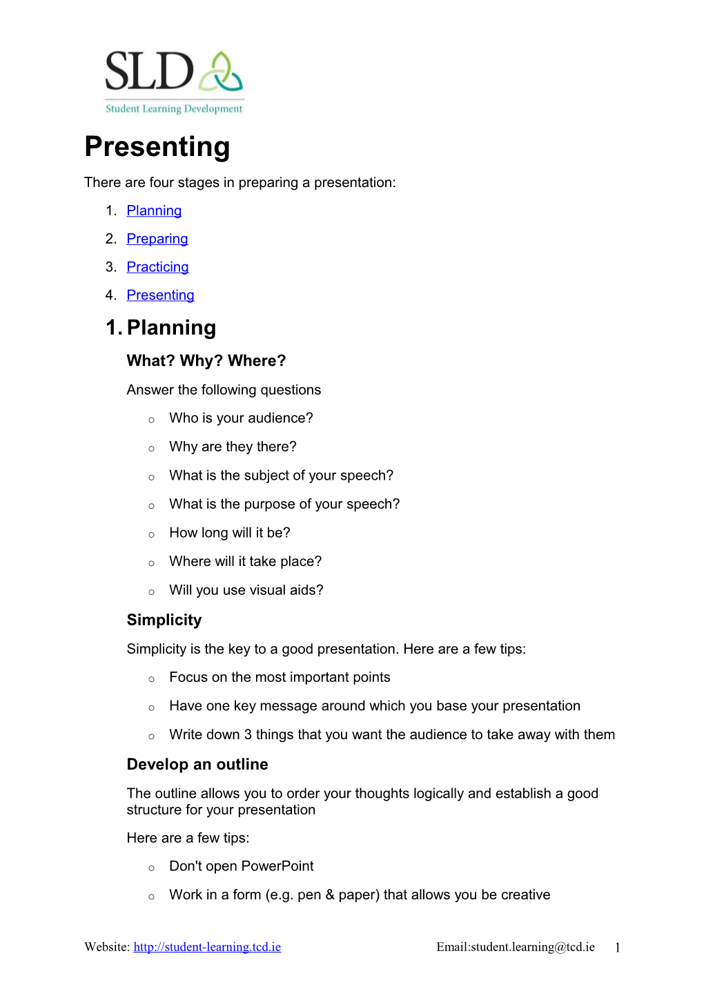 There Are Four Stages in Preparing a Presentation