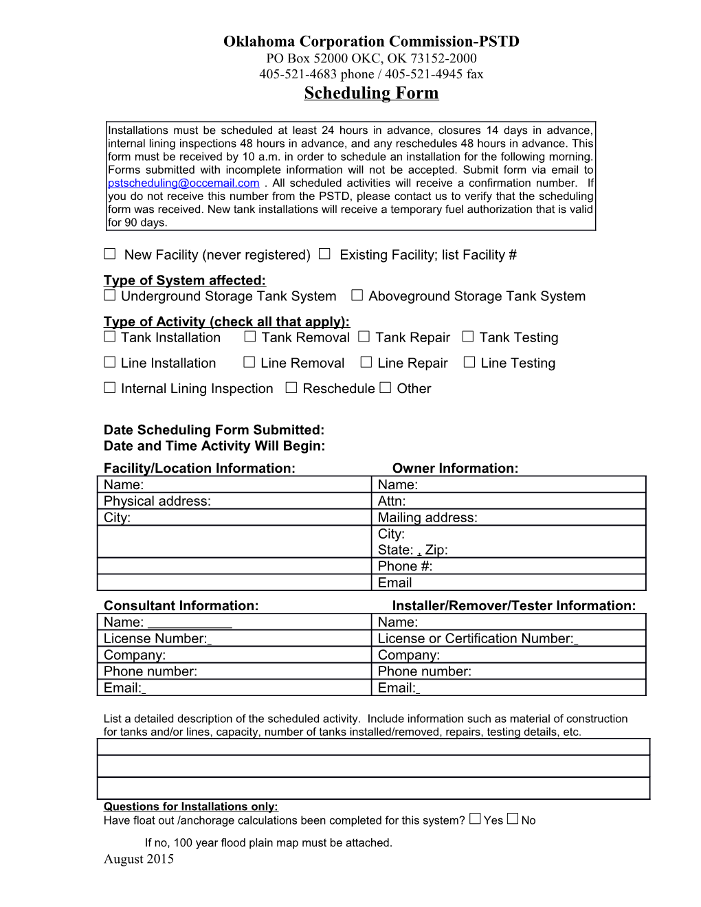 Oklahoma Corporation Commission-PSTD