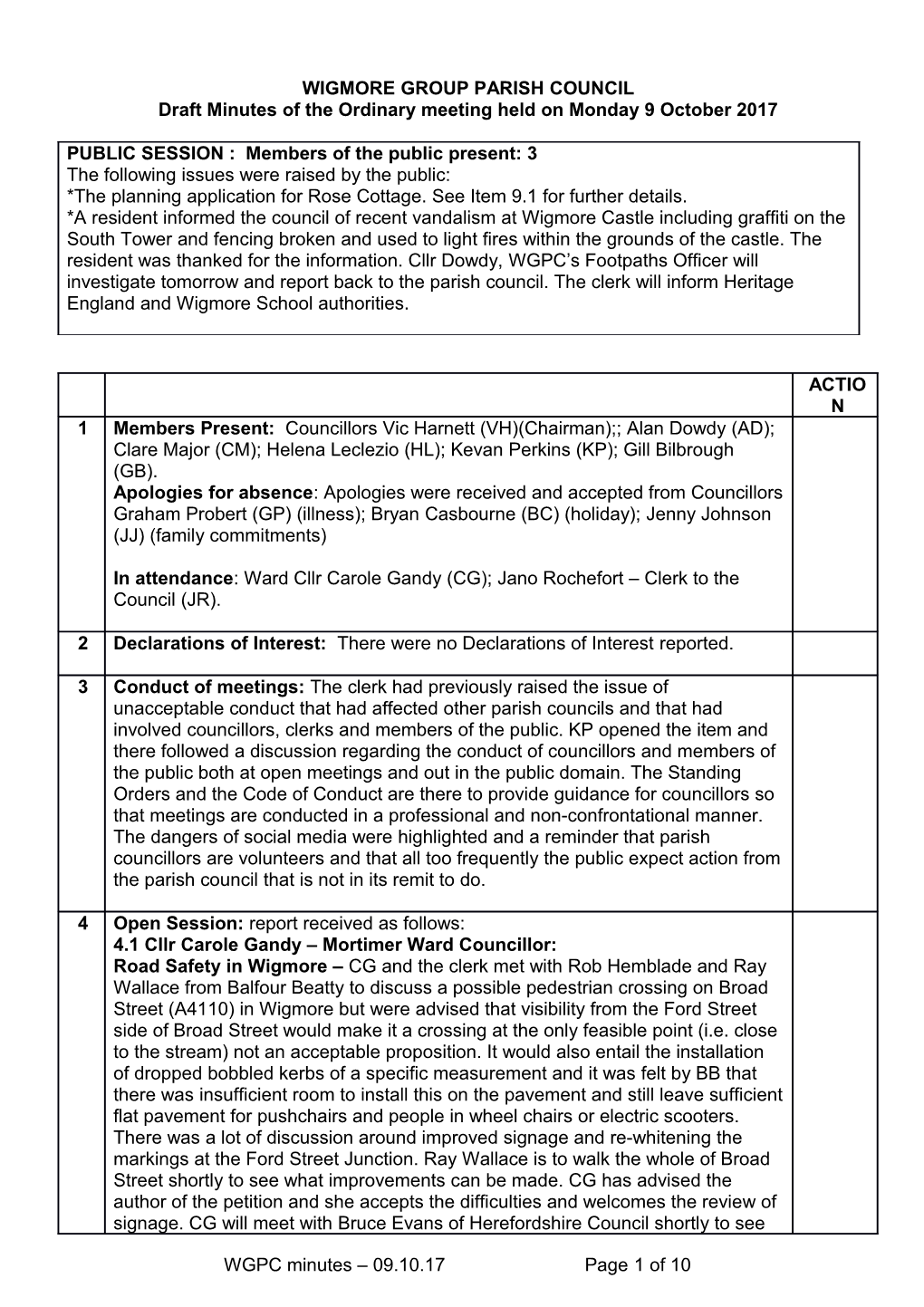 Wigmore Group Parish Council