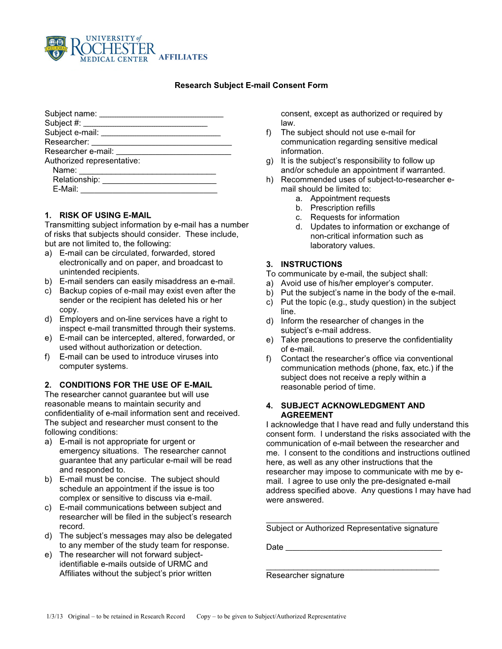 Usc Care Email Consent Form