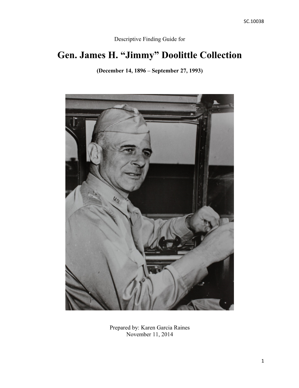 Gen. James H. Jimmy Doolittle Collection