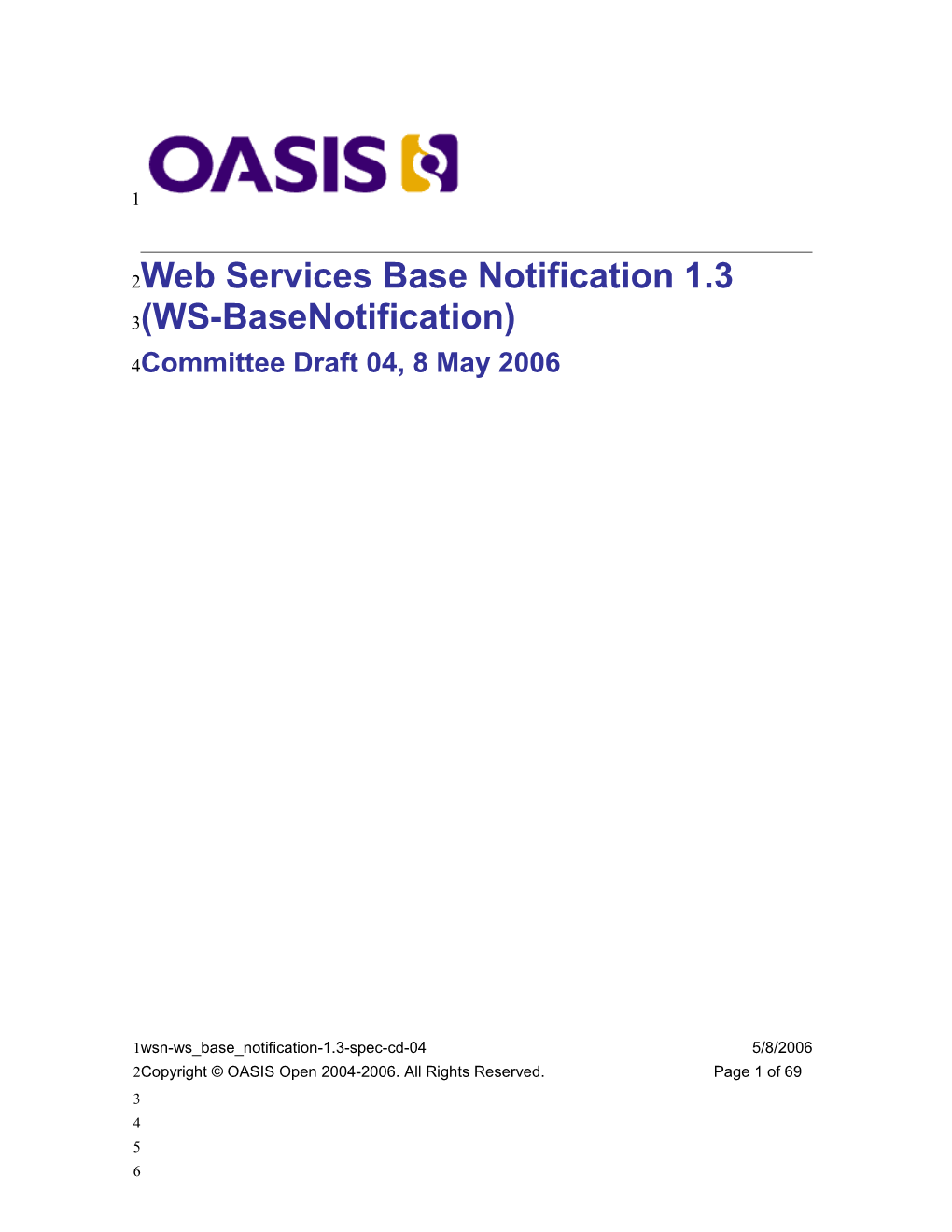 Web Services Base Notification 1.3 (WS-Basenotification)