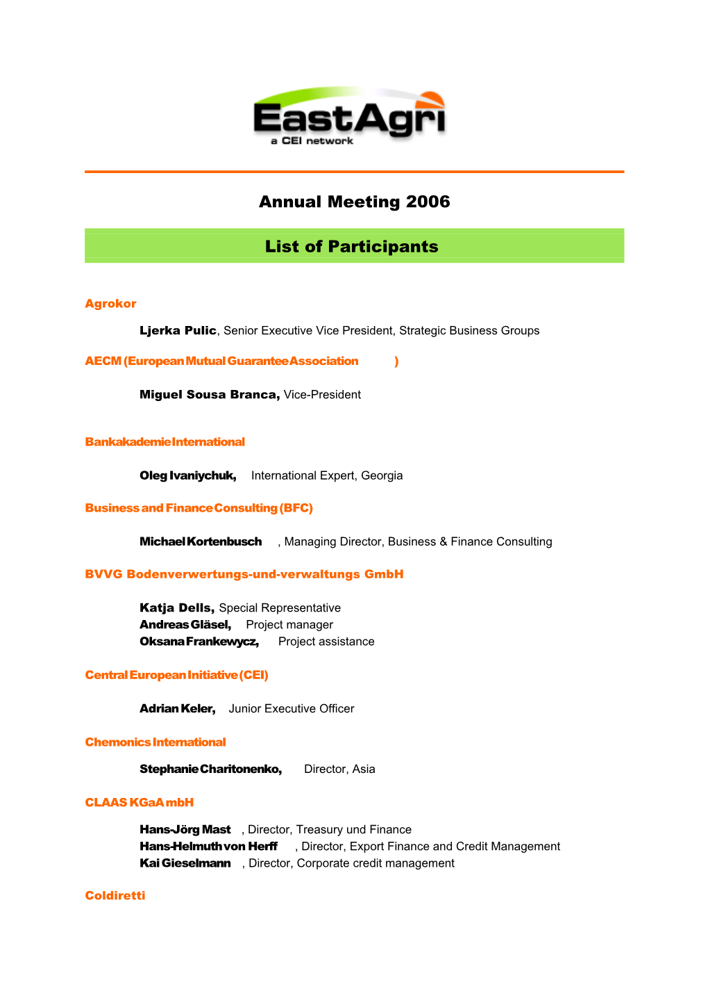 Annual Meeting 2006