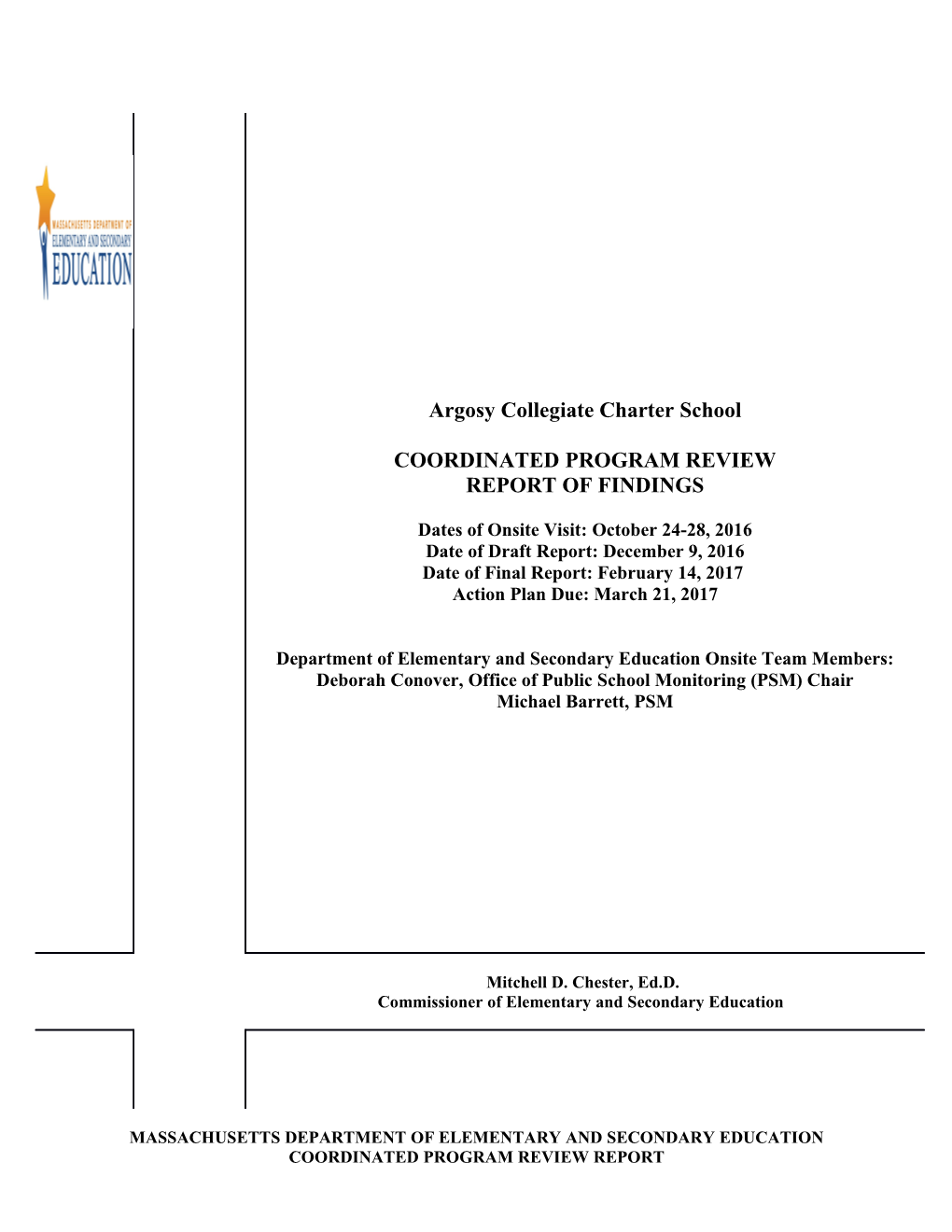 Argosy Collegiate Charter School CPR Final Report 2017