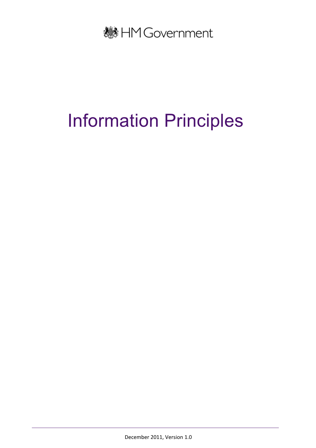 Information Principles