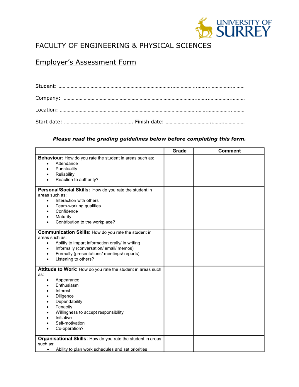 Faculty of Engineering & Physical Sciences