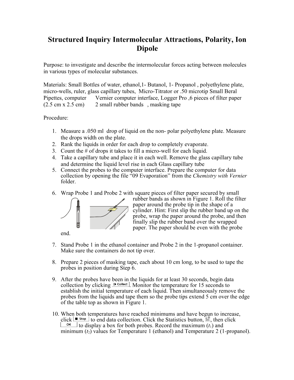 Structured Inquiry Intermolecular Attractions, Polarity, Ion Dipole