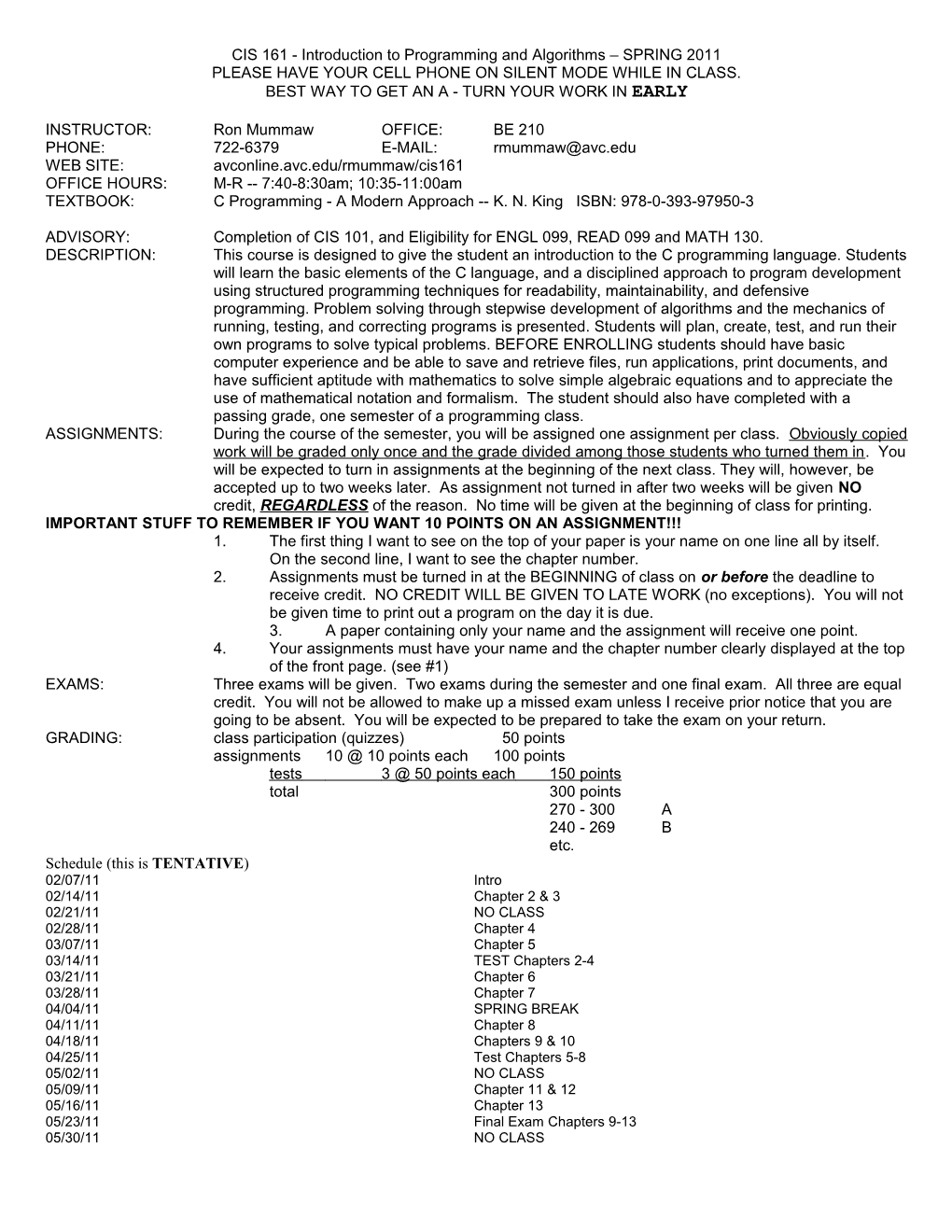 CIS 111 (Formerly CIS 43A)