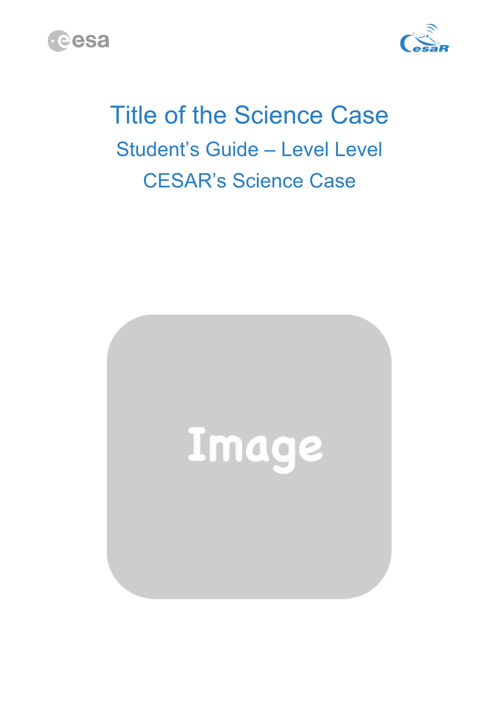 Title of the Science Case