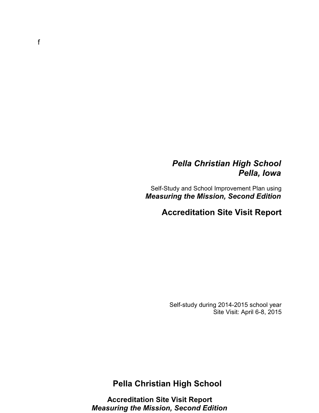 Pella Christian High School