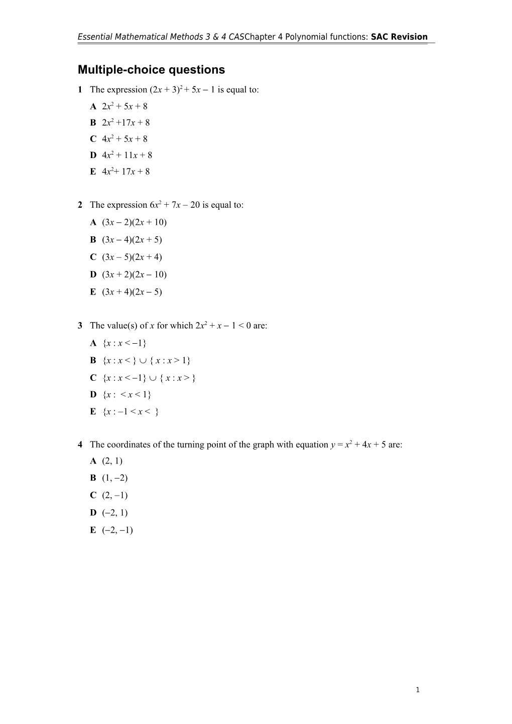 Multiple-Choice Questions s9