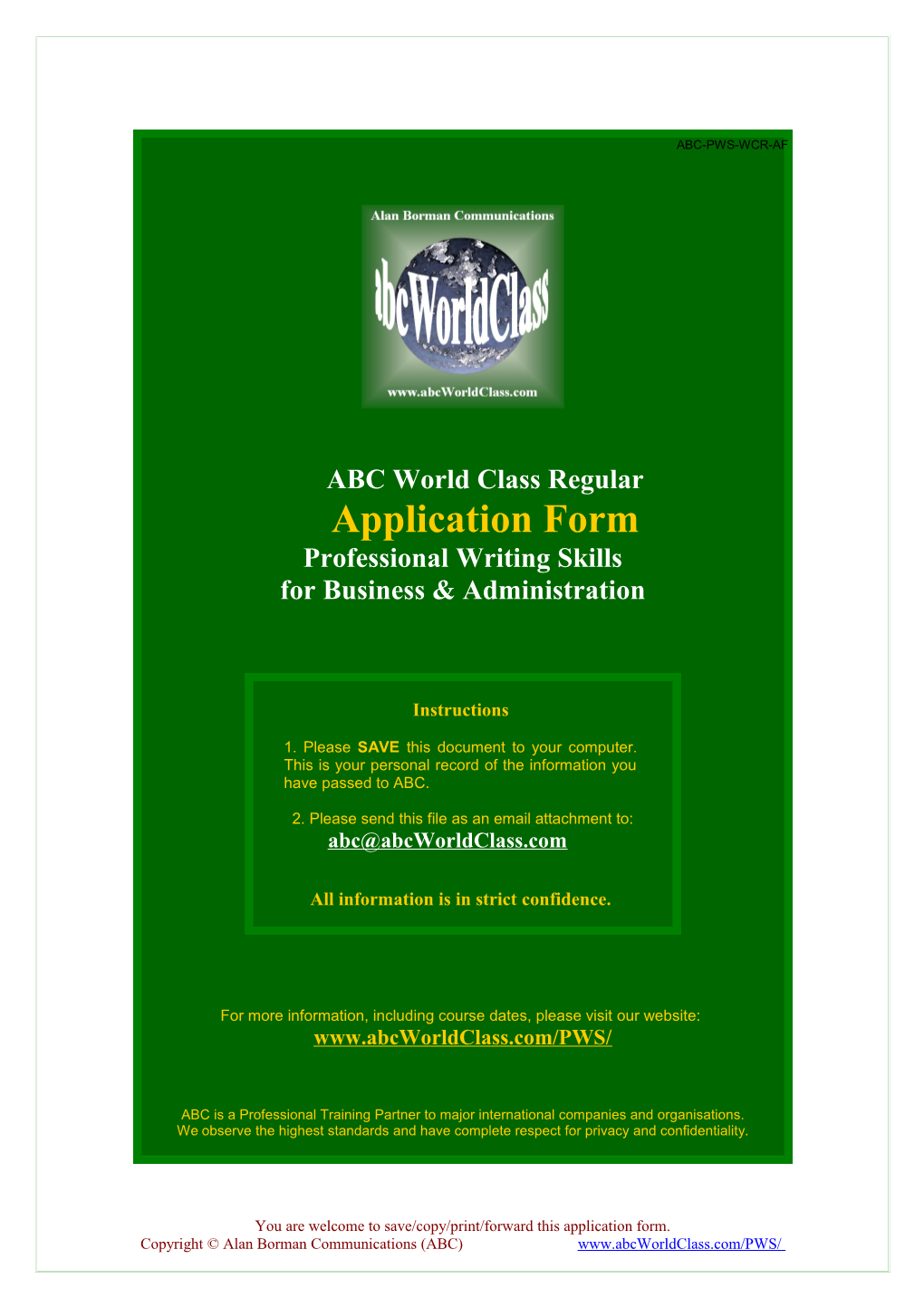 ABC Application Form