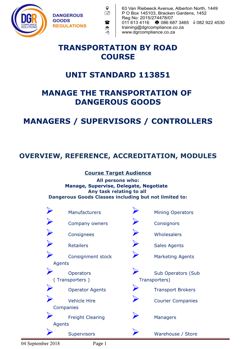 Management / Supervisory /Controller