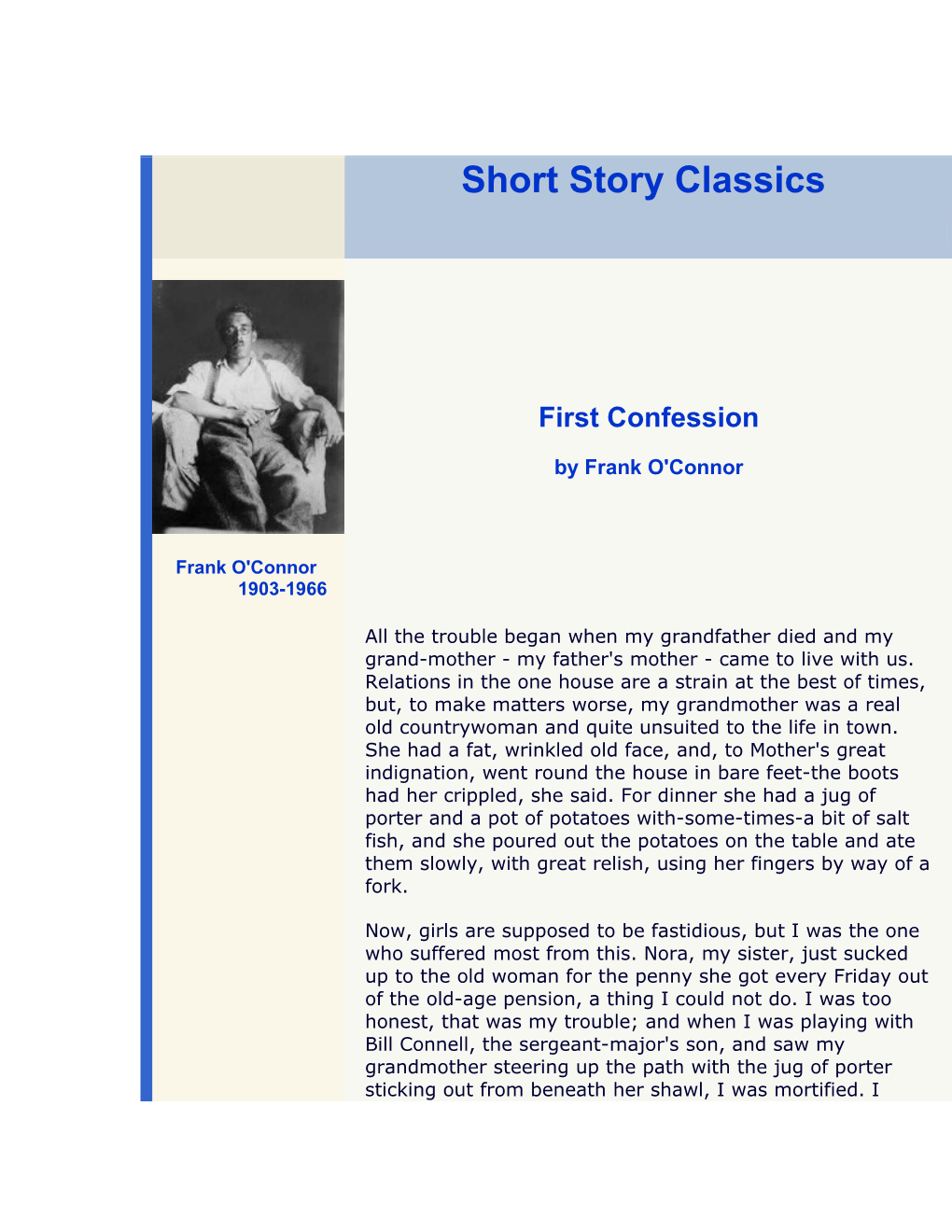 Short Story Classics