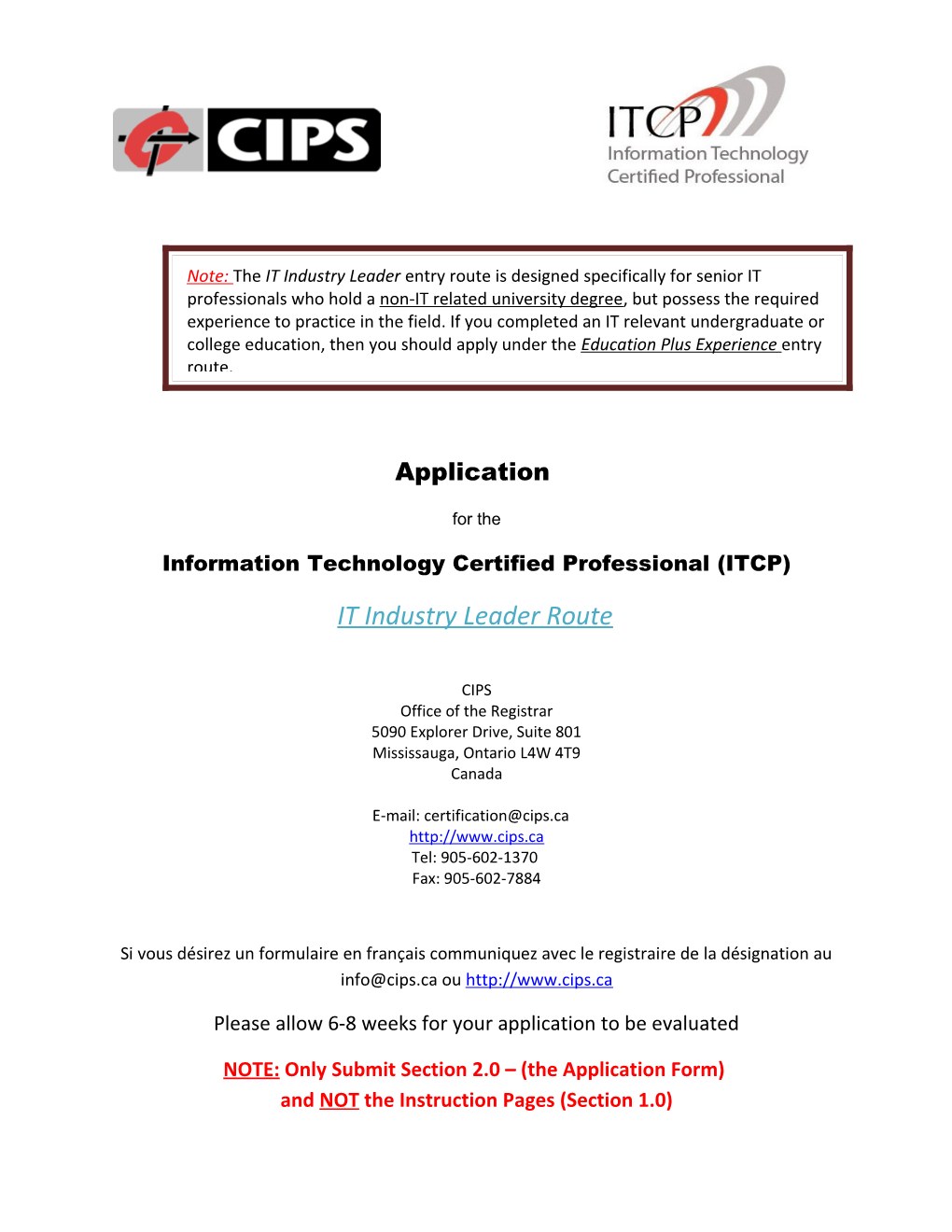 Information Technology Certified Professional (ITCP)