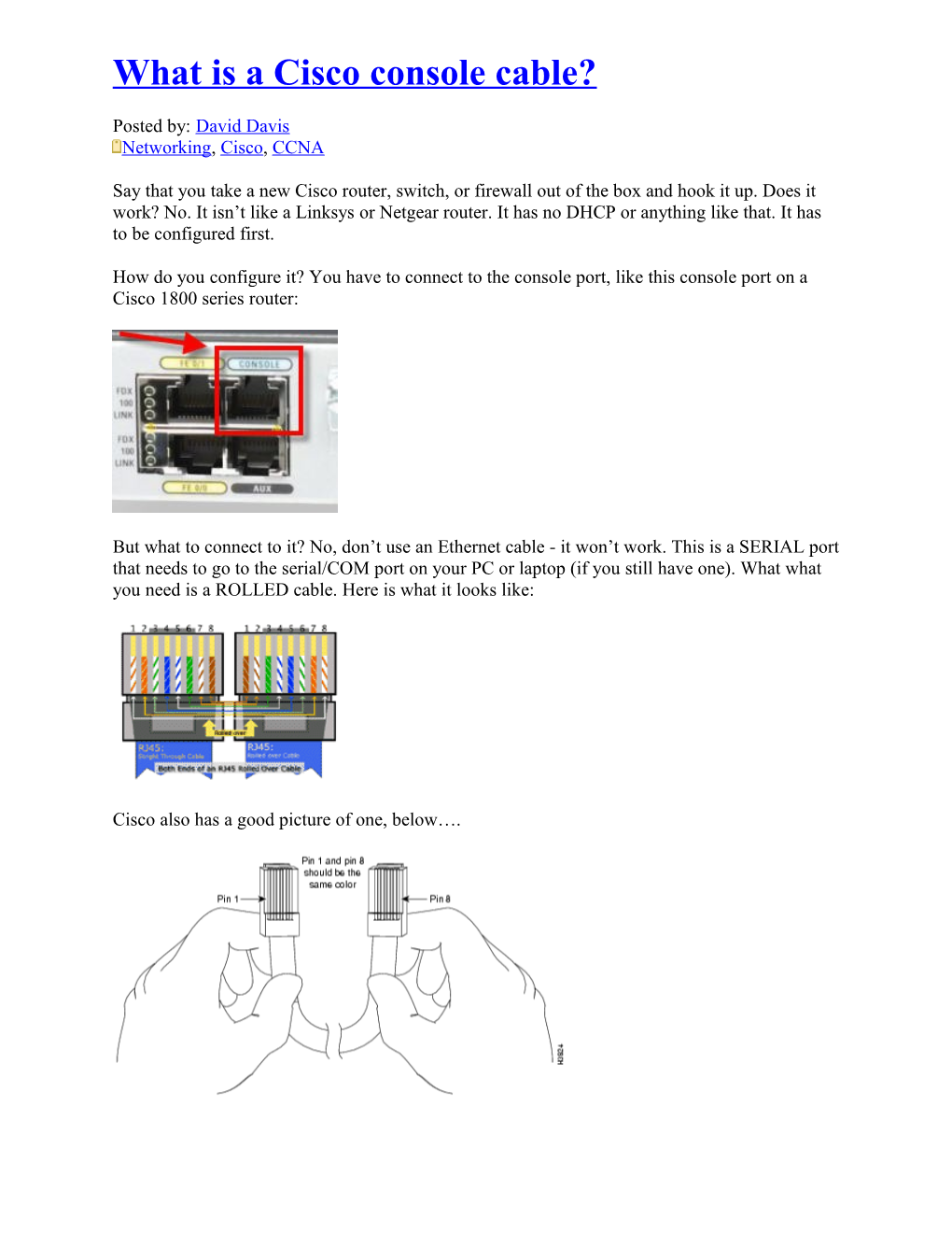 What Is a Cisco Console Cable?