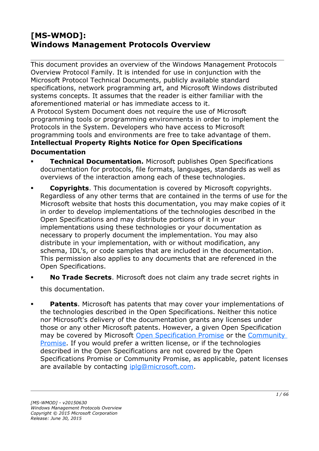 Windows Management Protocols Overview s1