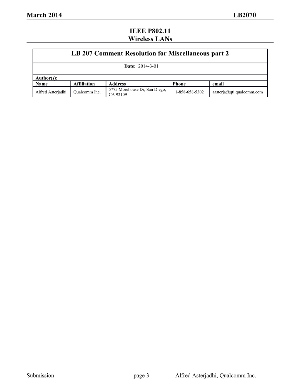 IEEE P802.11 Wireless Lans s75