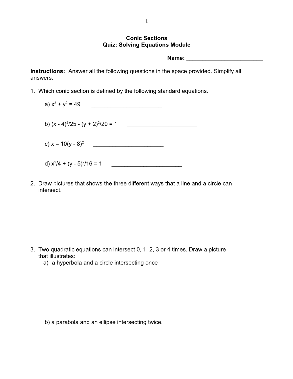 Quiz: Solving Equations Module