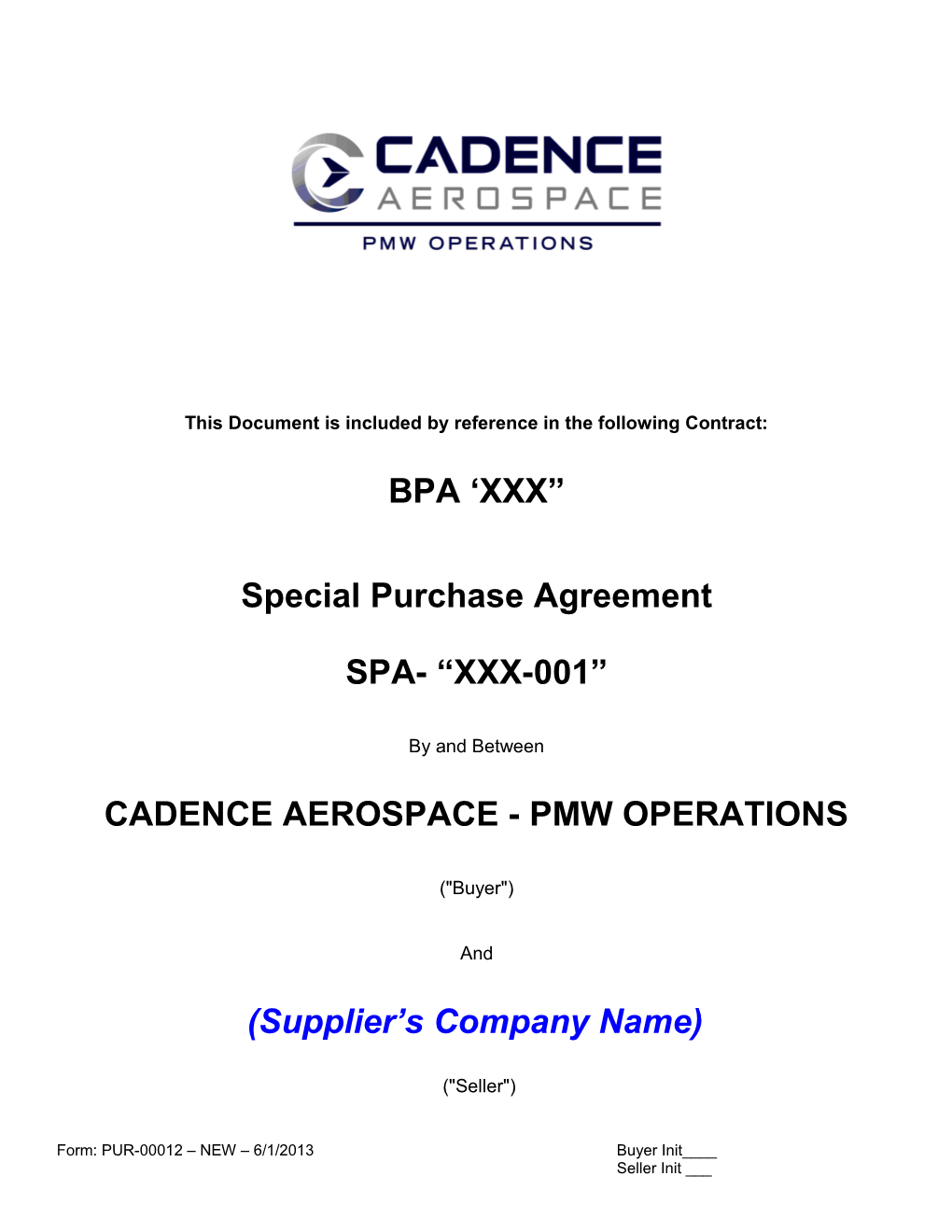 Cadence Aerospace - Pmw Operations